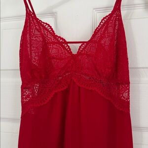 INC Red Lace Babydoll Lingerie